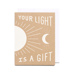 Your Light Sun and Moon Screen Printed Card