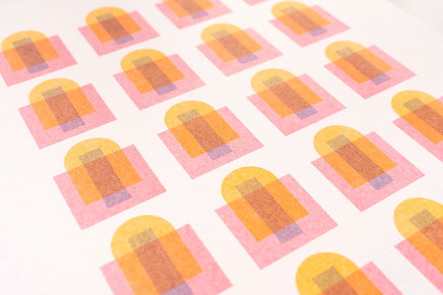 Enliven Pattern 11x14 Risograph Art Print
