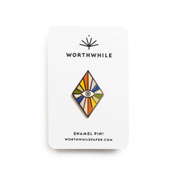 Rainbow Eye Enamel Pin