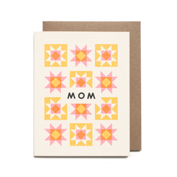 Mom Quilt Risograph Card