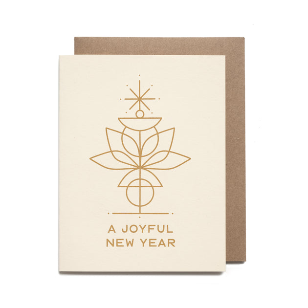 Sale - Joyful New Year Riso Printed Card