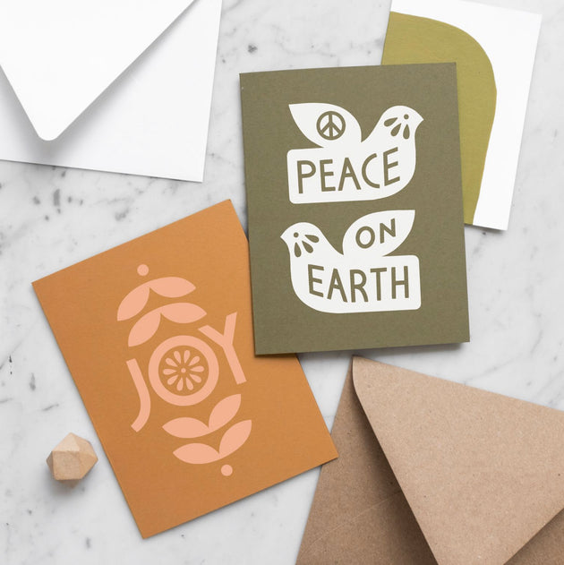 Joy Holiday Screen Printed Card