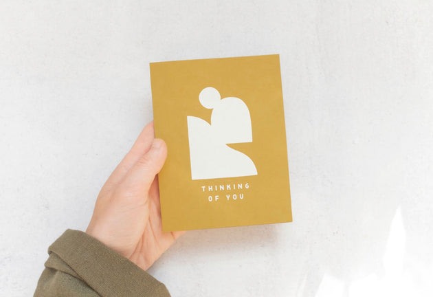 Thinking of You Silhouette Screen Printed Card