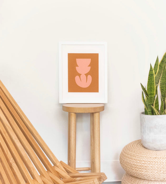 Silhouette no. 2 Art Print - Orange