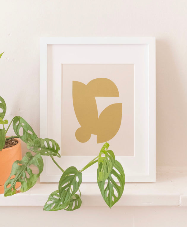 Silhouette no. 3 Art Print - Gold