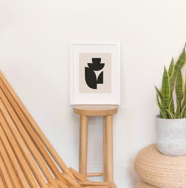 Silhouette no. 1 Art Print - Black