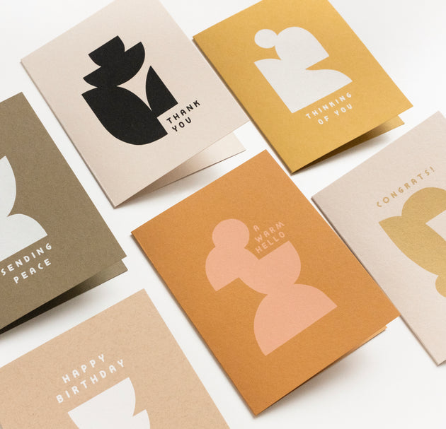 Happy Birthday Silhouette Screen Printed  Card