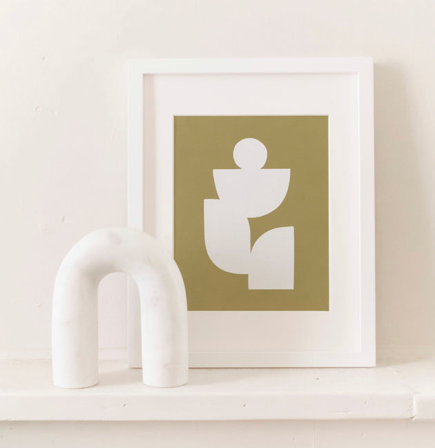 Silhouette no. 5 Art Print - Green