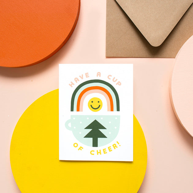 Cup of Cheer Screen Printed Card
