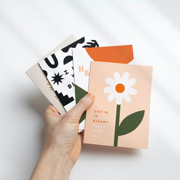 Birthday Bloom Screen Printed Card