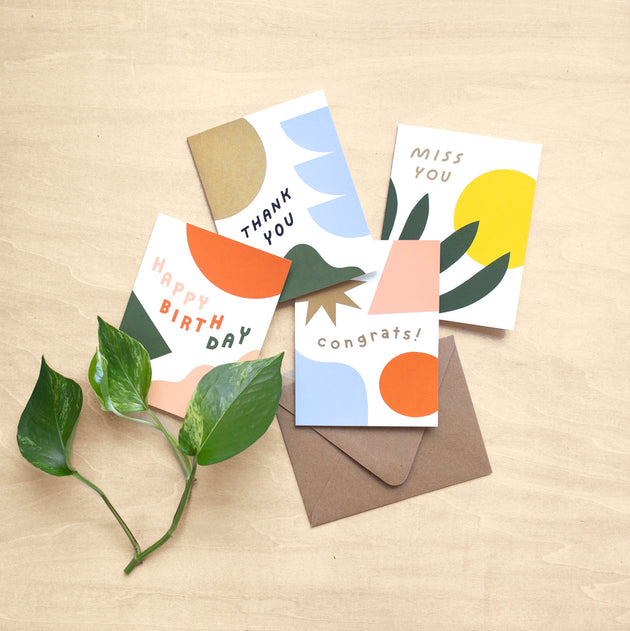 Miss You Screen Printed Card