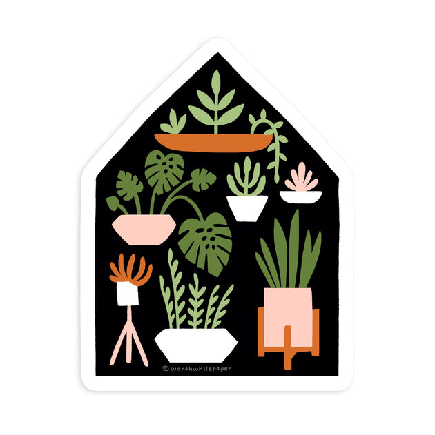 Houseplants Die Cut Sticker