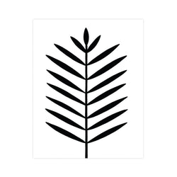 Sale - Modern black palm leaf 11x14 Screen Print