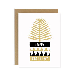 Sale - Birthday Potted Plant Screen Printed Card