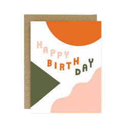 Birthday Shapes and Colors Screen Printed Card