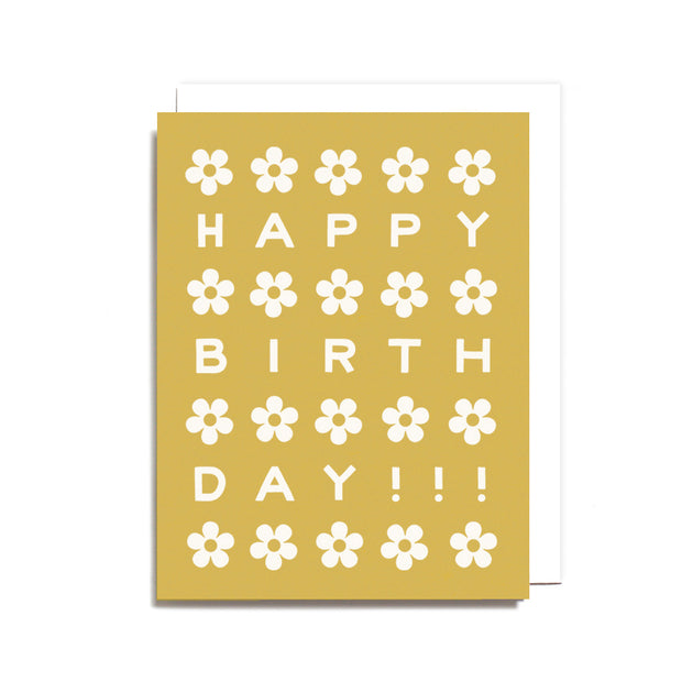 Birthday Daisies Screen Printed Card