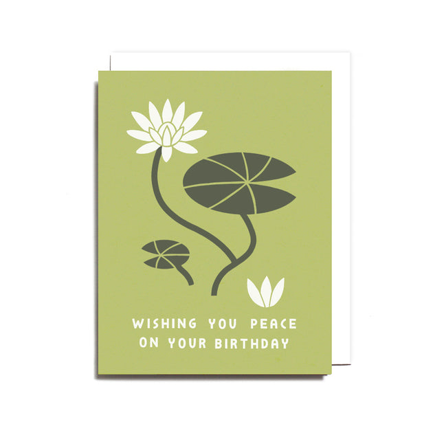 Peace On Your Birthday Screen Printed Card