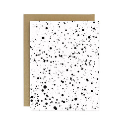 Sale - Splatter Pattern Card - B&W