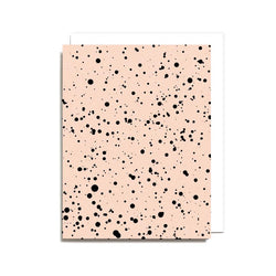 Sale - Splatter Pattern Card - Peachy Pink
