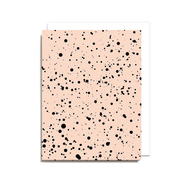 Sale - Splatter Pattern Card - Peachy Pink