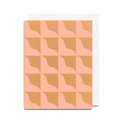 Dune Checker Screen Printed Card
