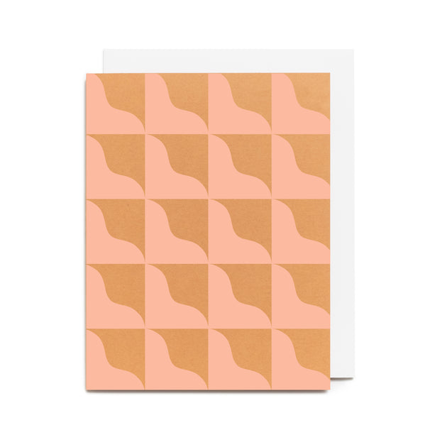 Dune Checker Screen Printed Card