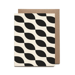 Petal Checker Screen Printed Card