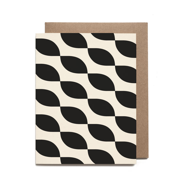 Petal Checker Screen Printed Card