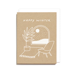 Happy Winter Screen Printed Card