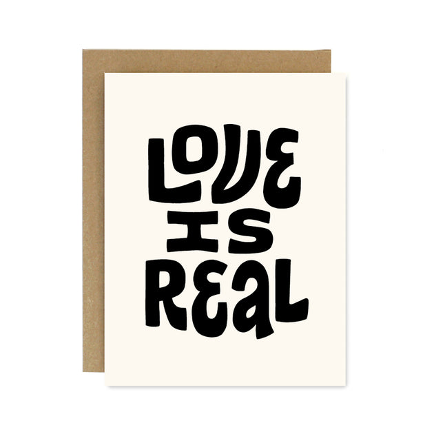 Love Is Real Screen Printed Card