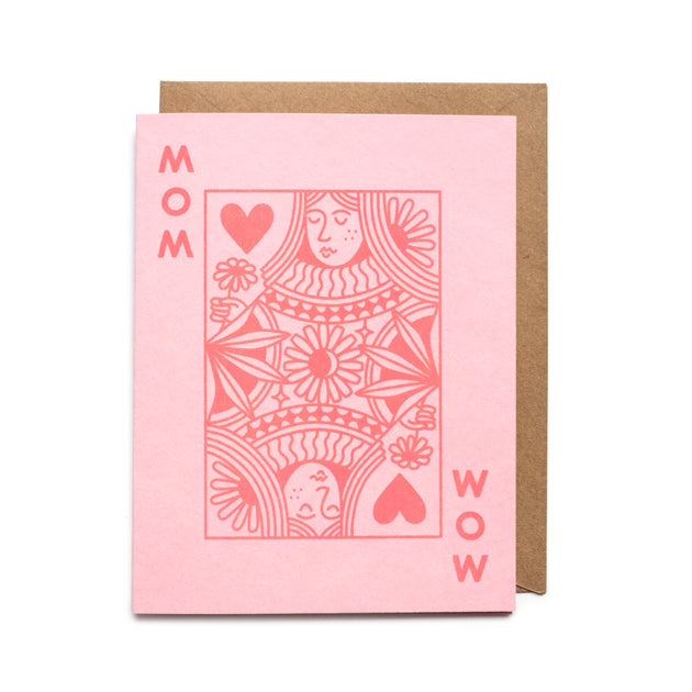 Mom Queen Riso Printed Card