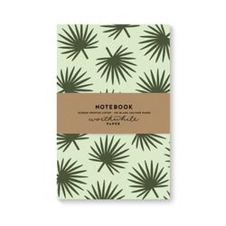 Tropical Palm Leaf Pattern Notebook