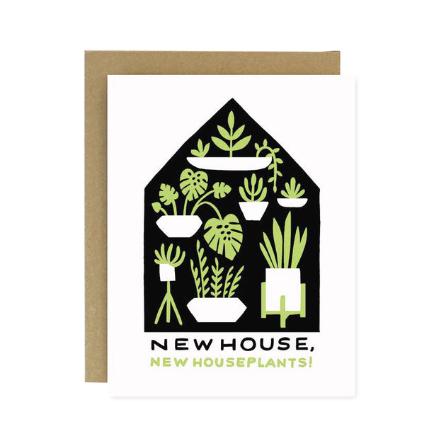 Housewarming Plants Screen Printed Card