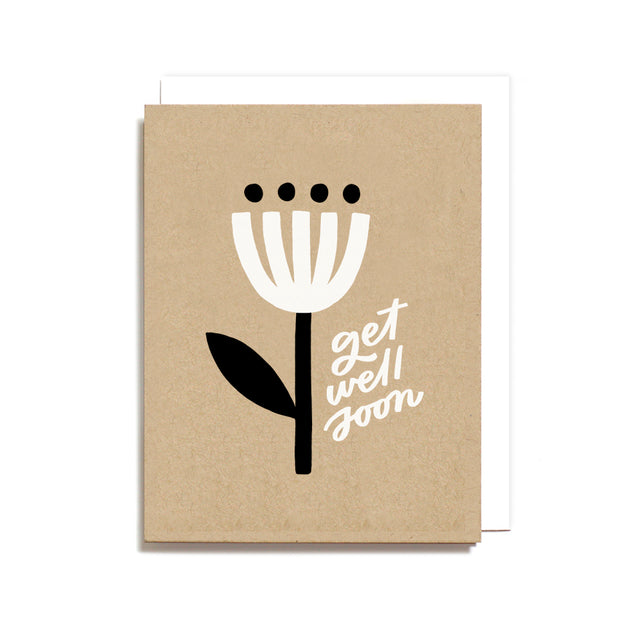 Get Well Soon Screen Printed Card