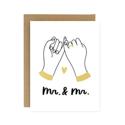 Sale - Mr. & Mr. - Pinky Promise Wedding Card