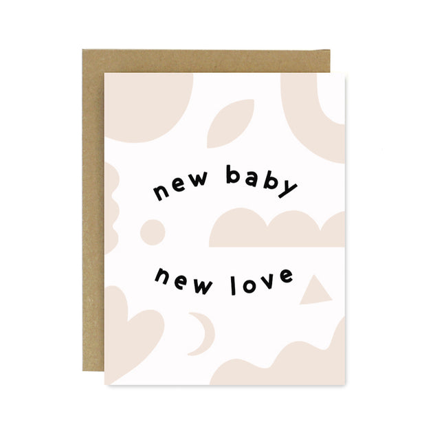 New Baby New Love Screen Printed Card