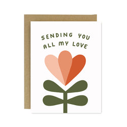Sending All My Love Screen Printed Card