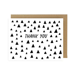 Sale - Thank You Triangles Screen Printed Card