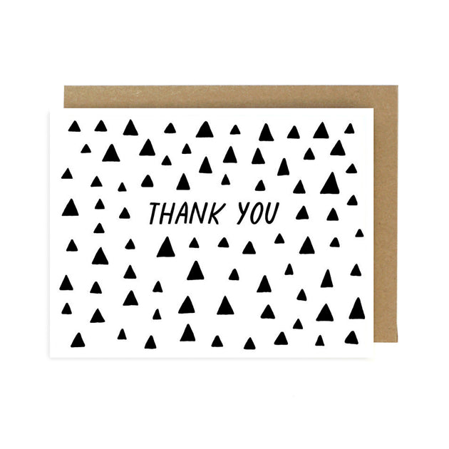 Sale - Thank You Triangles Screen Printed Card