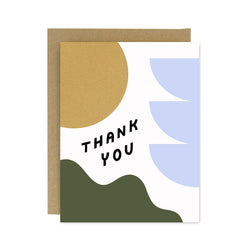 Thank You Shapes and Colors Screen Printed  Card
