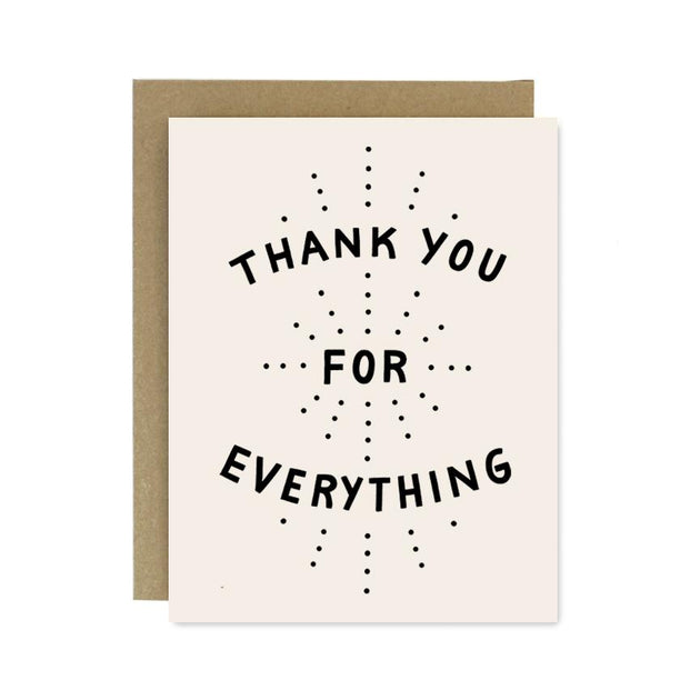 Thank You For Everything Riso Printed Card