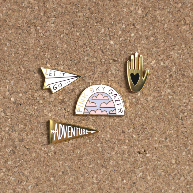 Pink Sky Gazer Enamel Pin