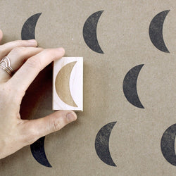 Jumbo Moon Rubber Stamp