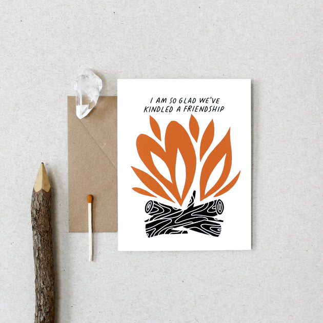 Kindled a Friendship Screen Printed Card