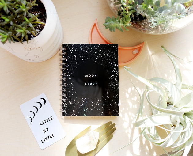 Sale - MOON STUDY reflection journal - Black