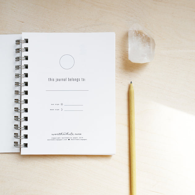 Sale - MOON STUDY reflection journal - Black