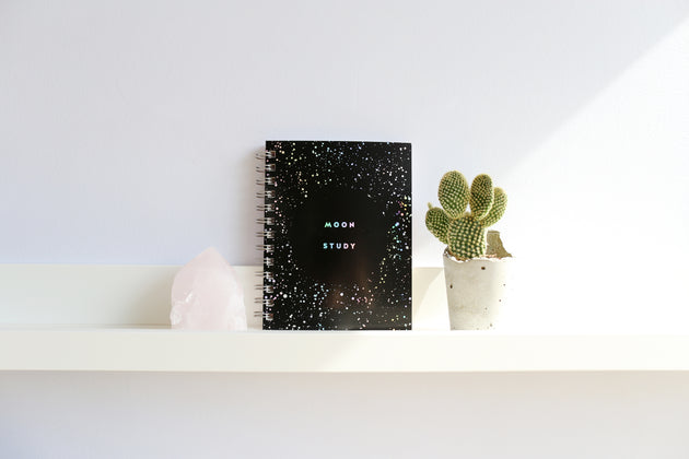 Sale - MOON STUDY reflection journal - Black