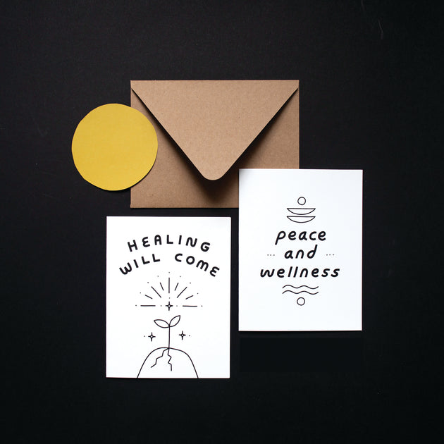 Peace and Wellness Riso Printed Card