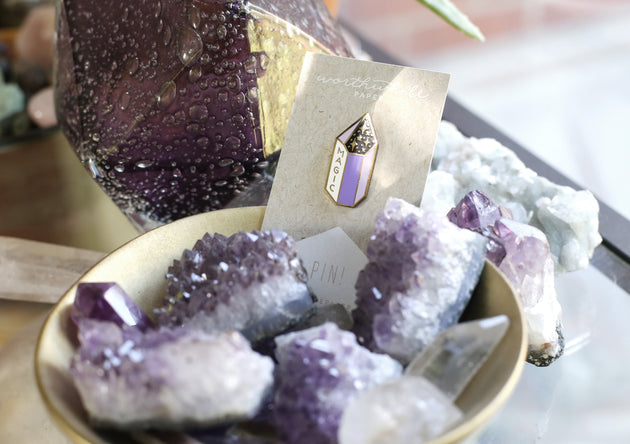 Magic Amethyst Crystal Enamel Pin
