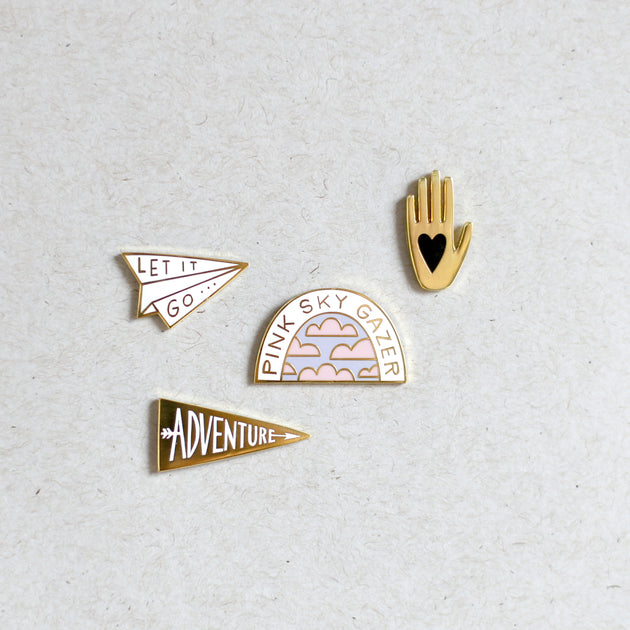 Heart + Hand Enamel Pin